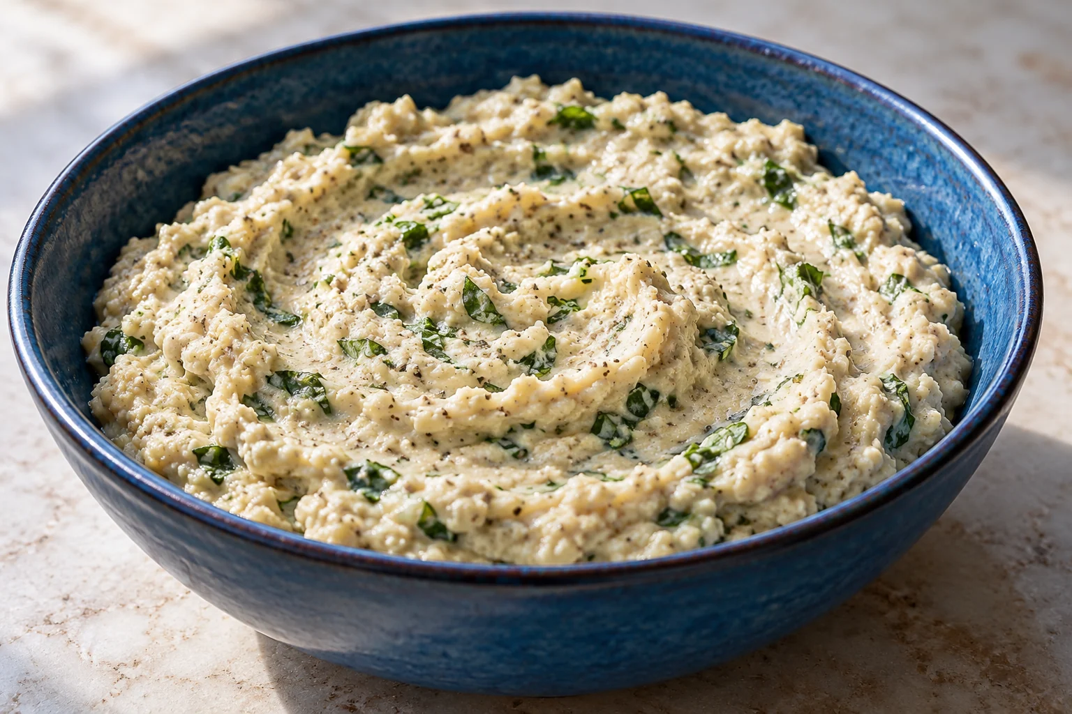 Mashed white beans, raw sunflower kernels and fresh basil form a thick lemony spread.