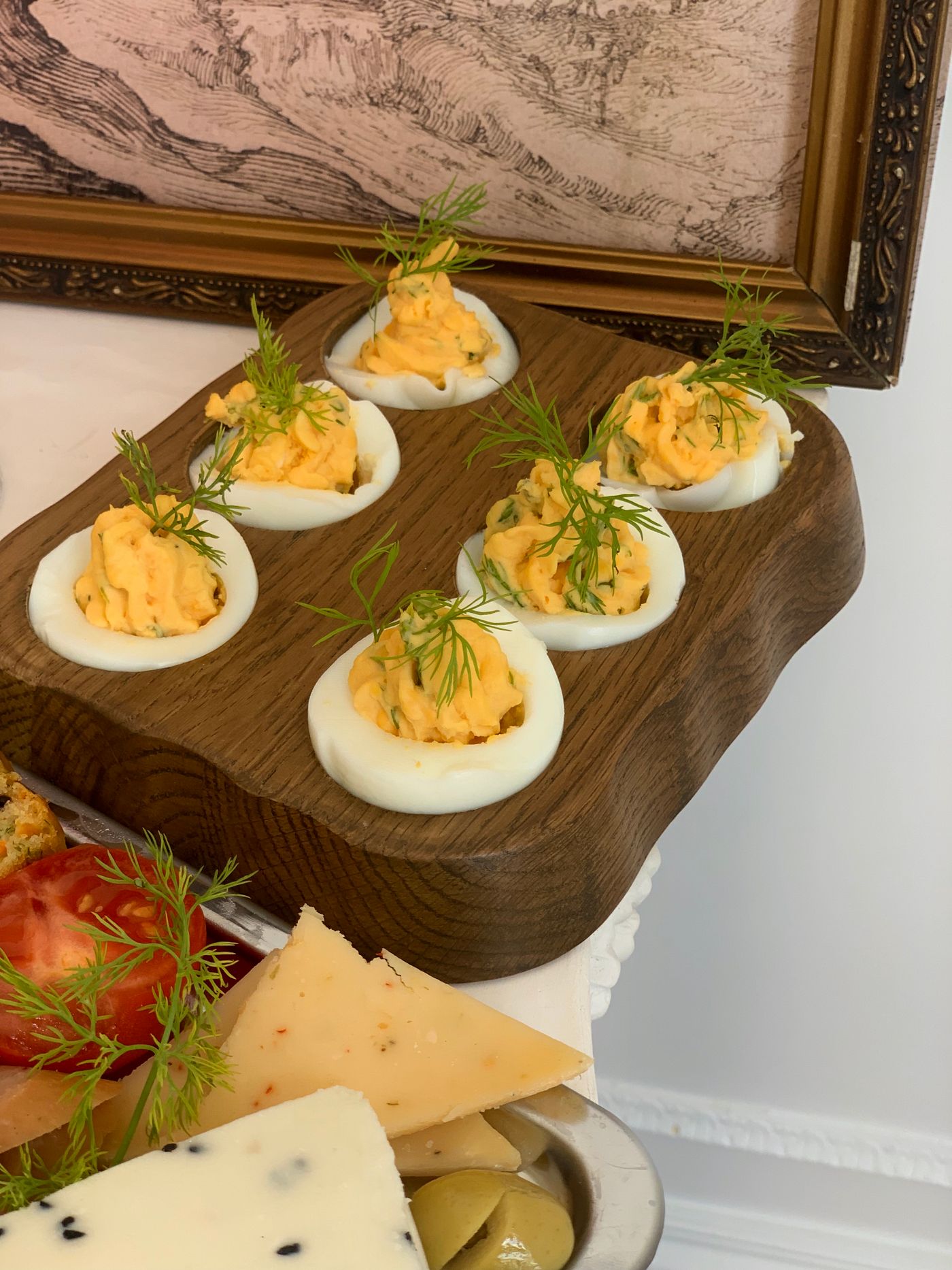 Dill deviled eggs
