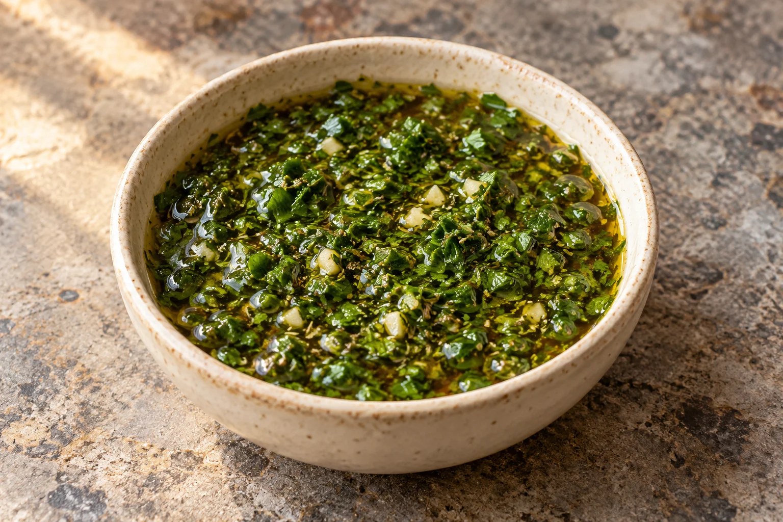 Parsley chimichurri sauce