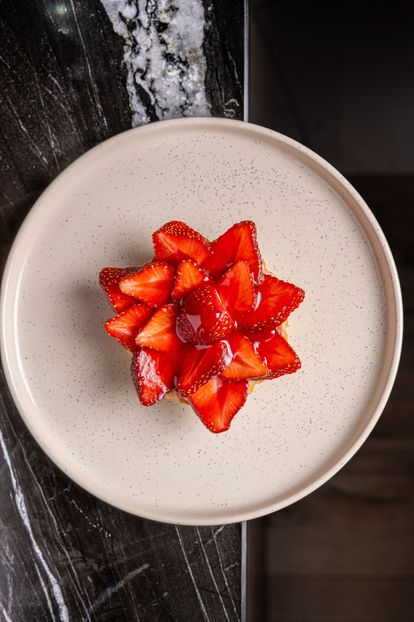 Fresh strawberry tartlet